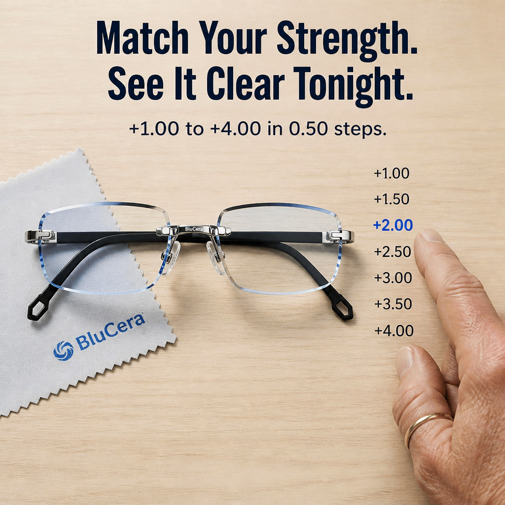 BluCera™ — Read, Drive & Scroll Sharply With One Lightweight Pair