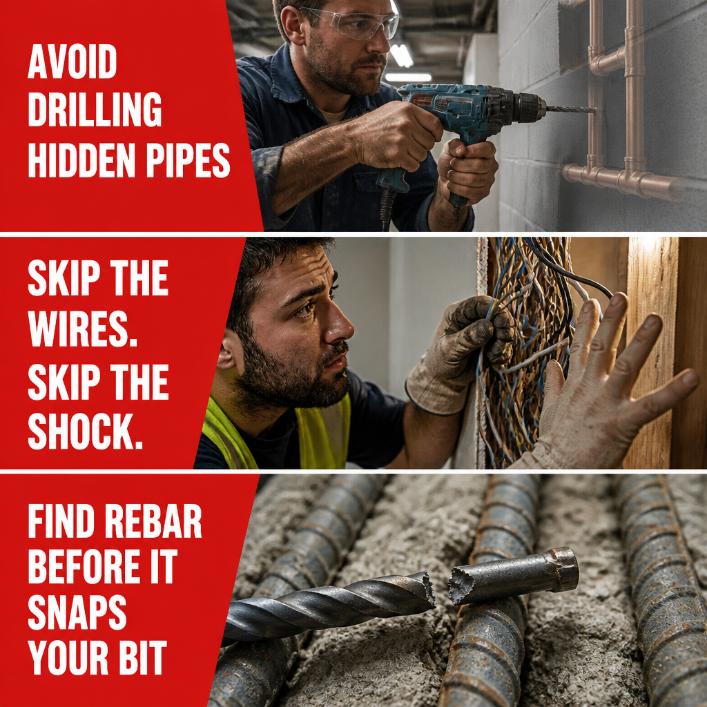 WallScout™ HW-710 — Spot Studs, Wires & Pipes Before You Drill | 5-Mode Scanner