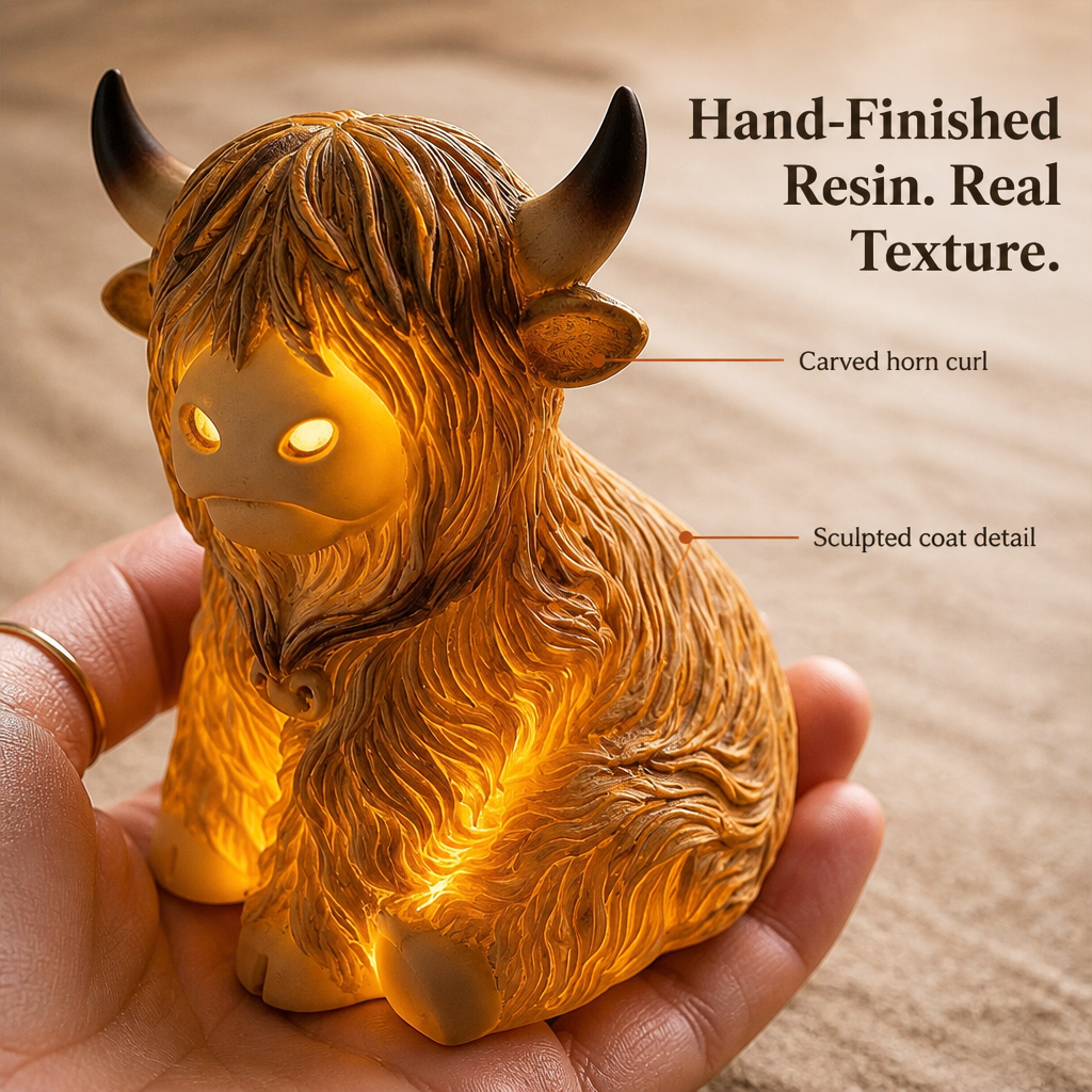 Bronwyne Glow™ — Light Up Cozy Corners with Hand-Sculpted Highland Charm
