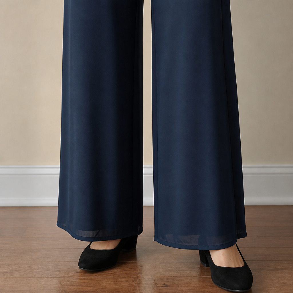 Flexiva™ – Relaxed Two-Piece Set with Soft-Drape Wide-Leg Pants