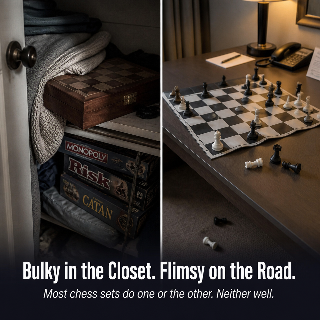 ScripturaChess™ — Hide a Real Chess Set Inside a Hardcover Book
