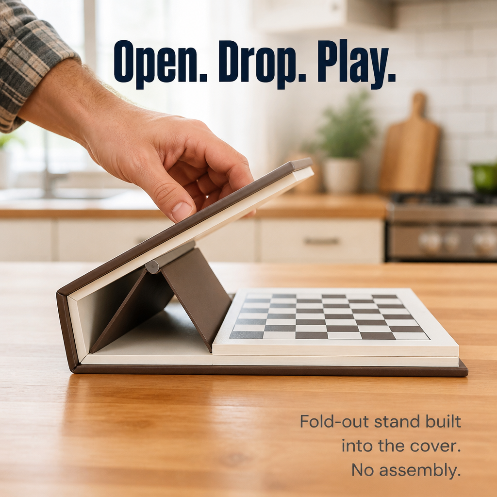 ScripturaChess™ — Hide a Real Chess Set Inside a Hardcover Book