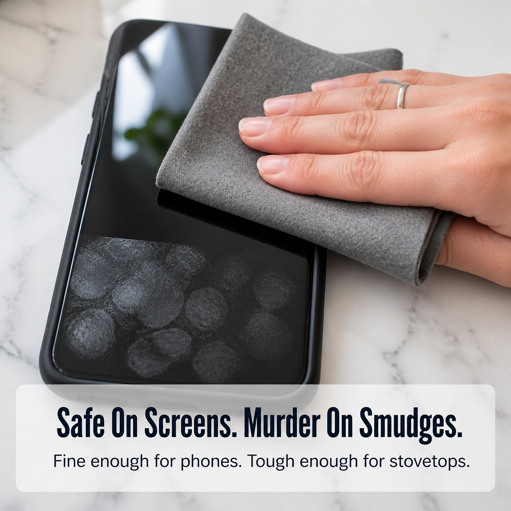 VibraPure™ — Wipe Glass, Screens, and Chrome Streak-Free in One Pass