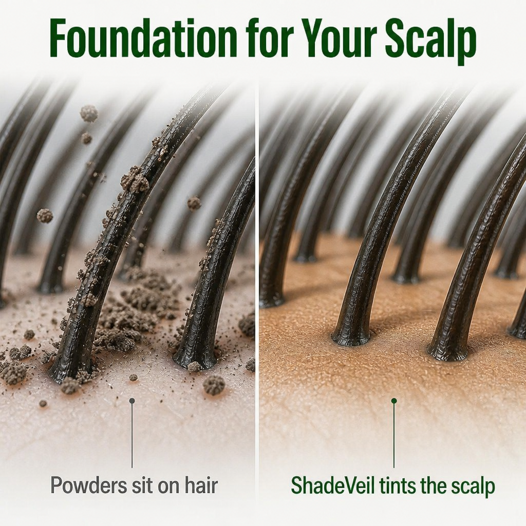ShadeVeil™ — Cover Thinning Spots and Fake Fuller Hair in Seconds