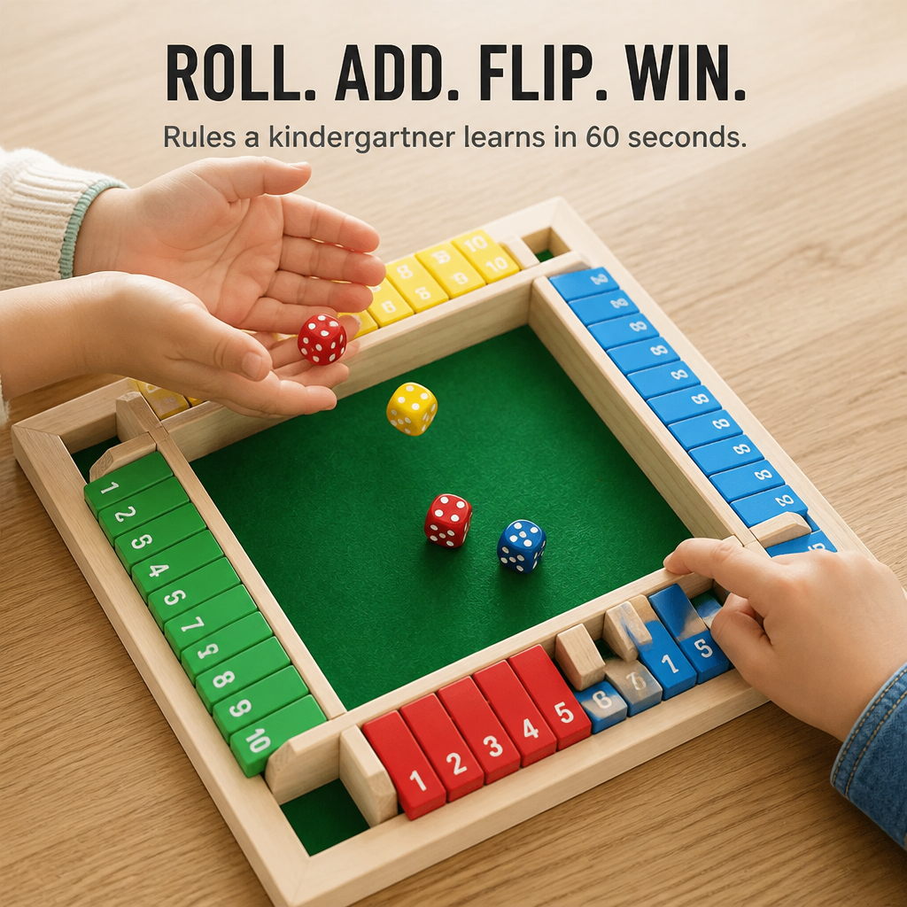 BrainSwing™ — Roll, Add & Shut the Box for Screen-Free Family Nights