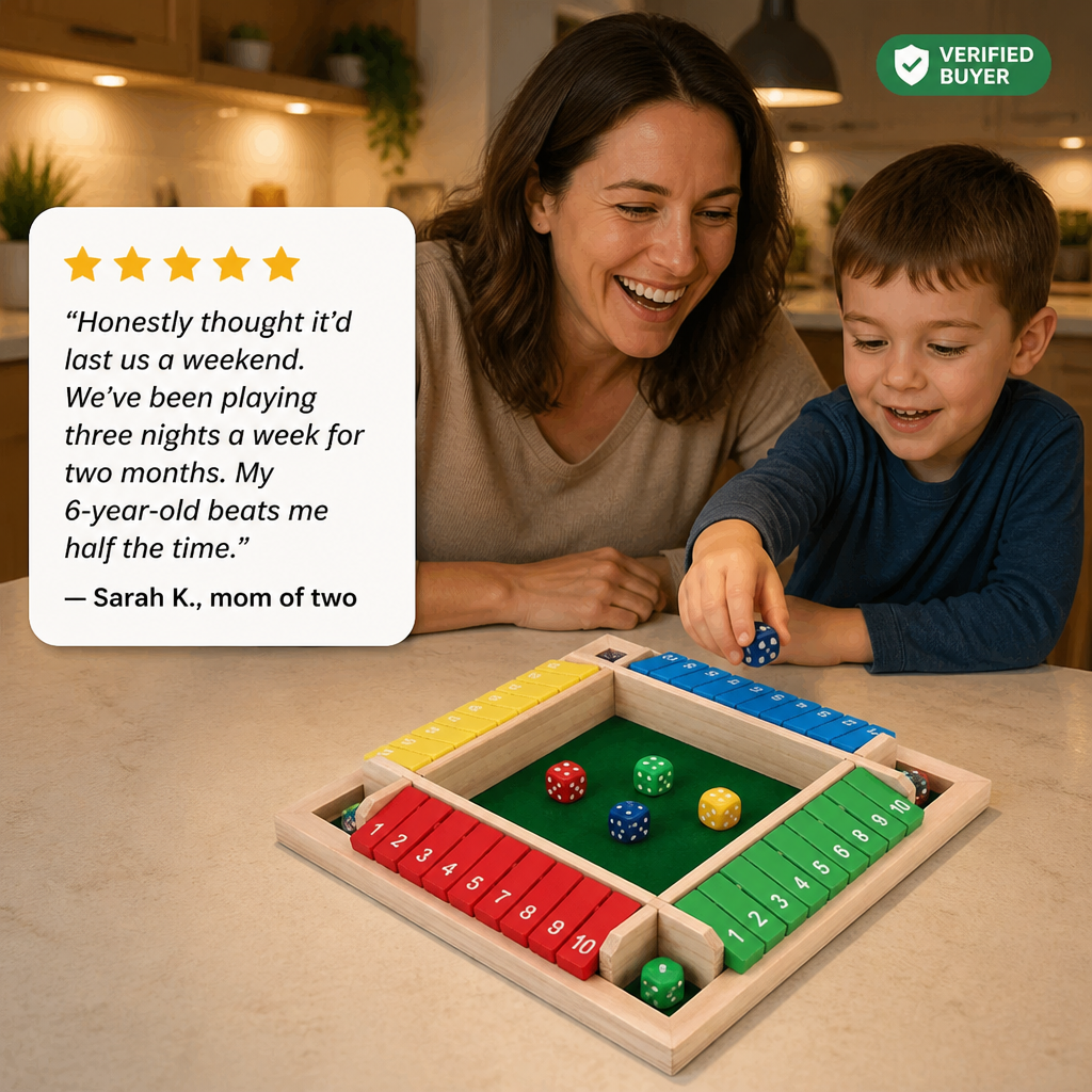 BrainSwing™ — Roll, Add & Shut the Box for Screen-Free Family Nights