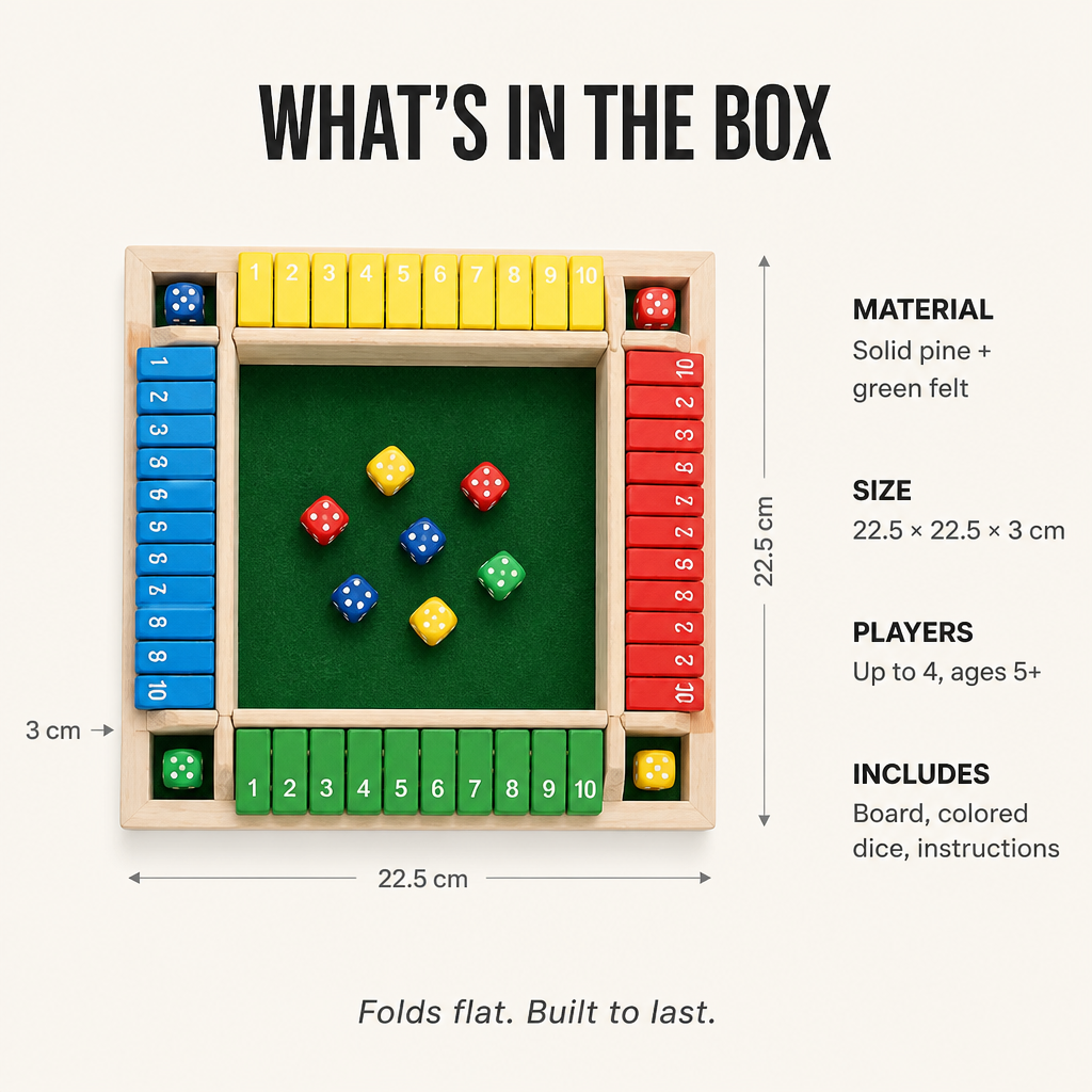 BrainSwing™ — Roll, Add & Shut the Box for Screen-Free Family Nights