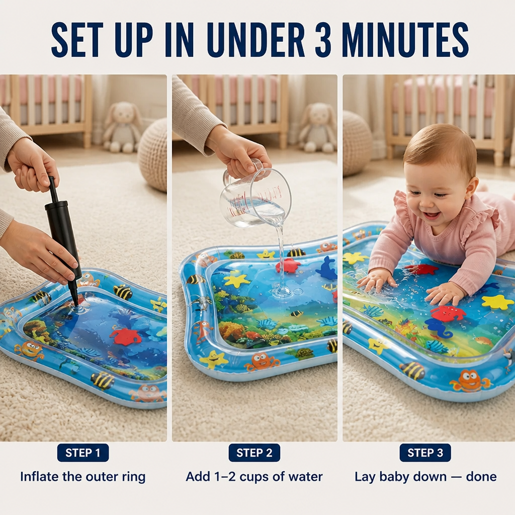 MarinaSplash™ — Turn Tummy Time Tears Into 10 Minutes of Belly Laughs