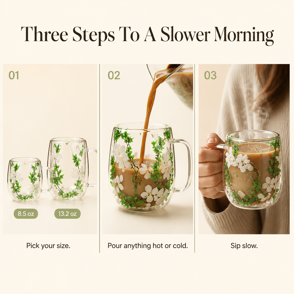 BloomVista™ — Sip Coffee Surrounded by Real Flowers That Never Wilt