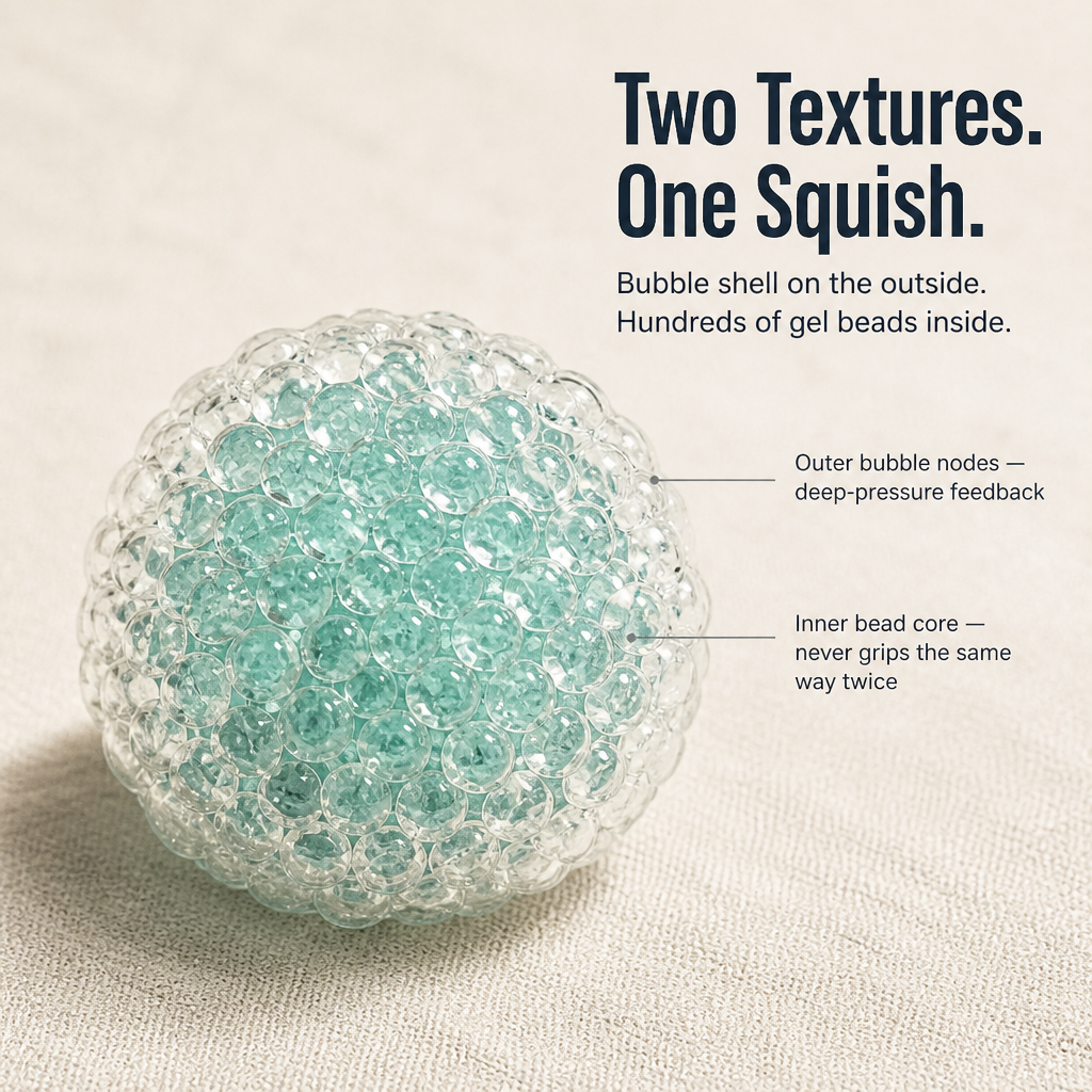 Sensicalm™ — Squeeze the Anxious Energy Out and Slip Back Into Focus | Sensory Bubble Ball