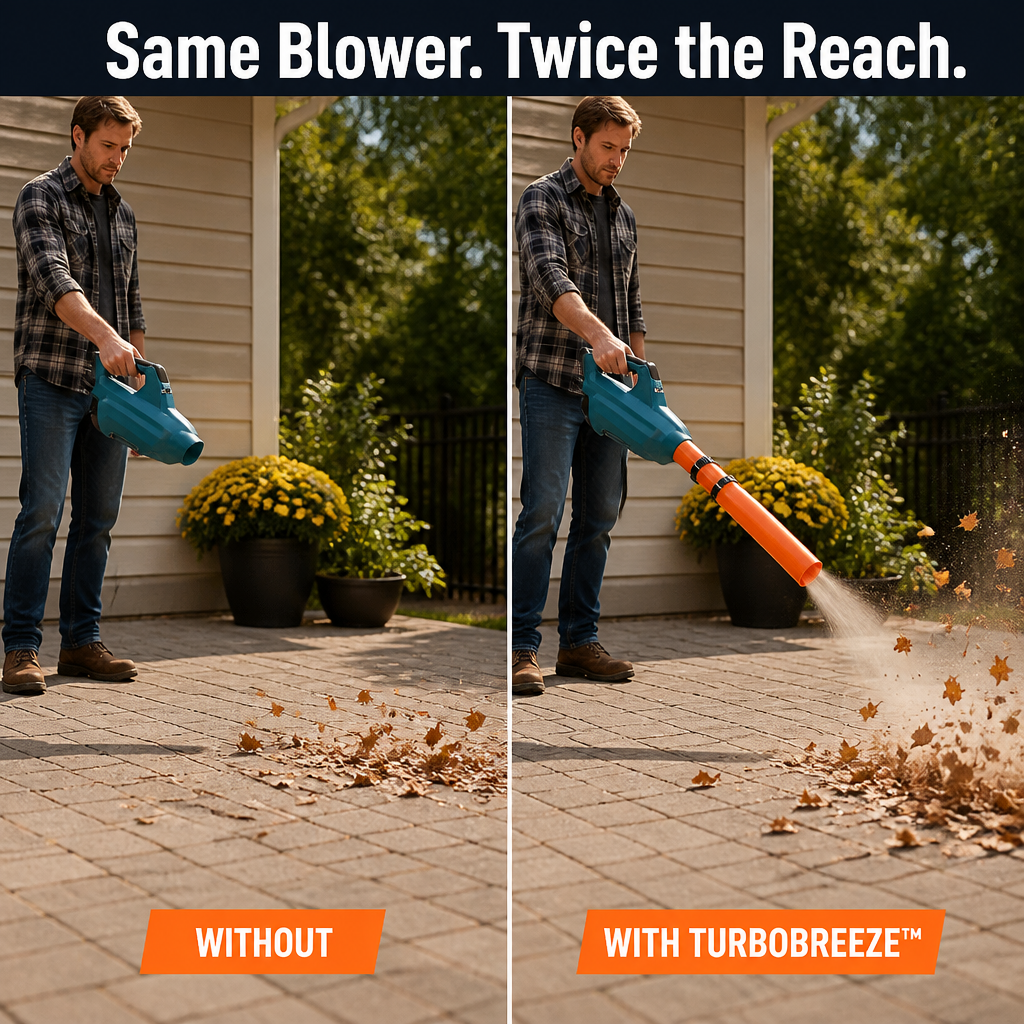 TurboBreeze™ — Double Your Blower's Airflow and Clear Leaves Twice as Fast
