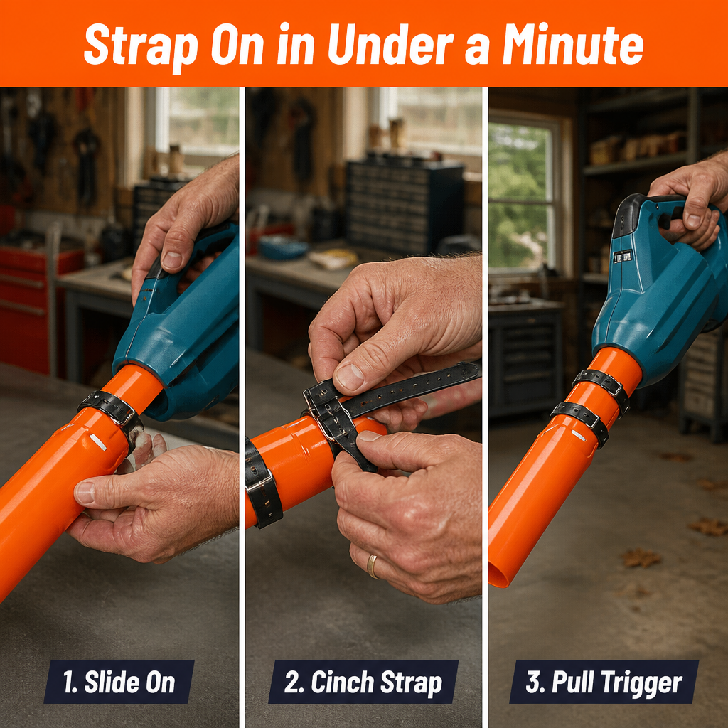 TurboBreeze™ — Double Your Blower's Airflow and Clear Leaves Twice as Fast