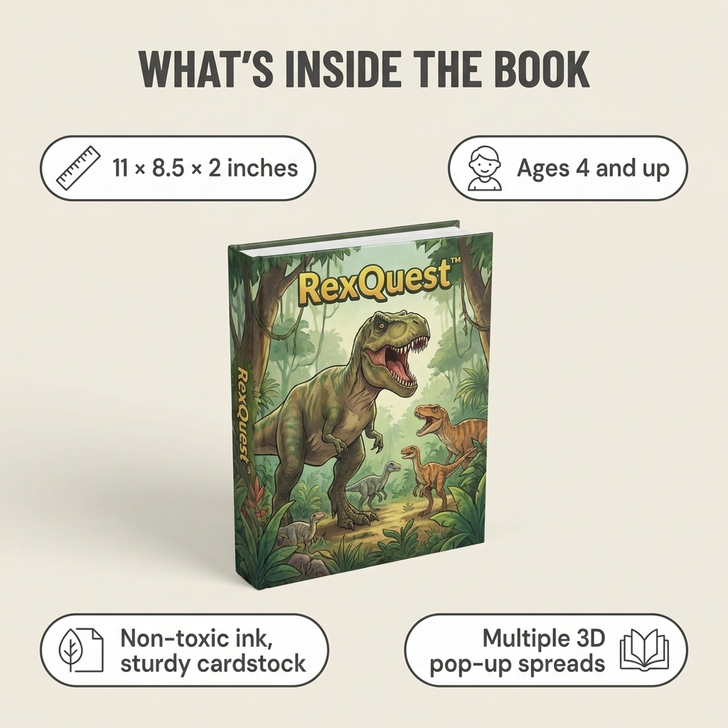 RexQuest™ — Get Your Dino-Obsessed Kid Reading Until The Book Falls Apart