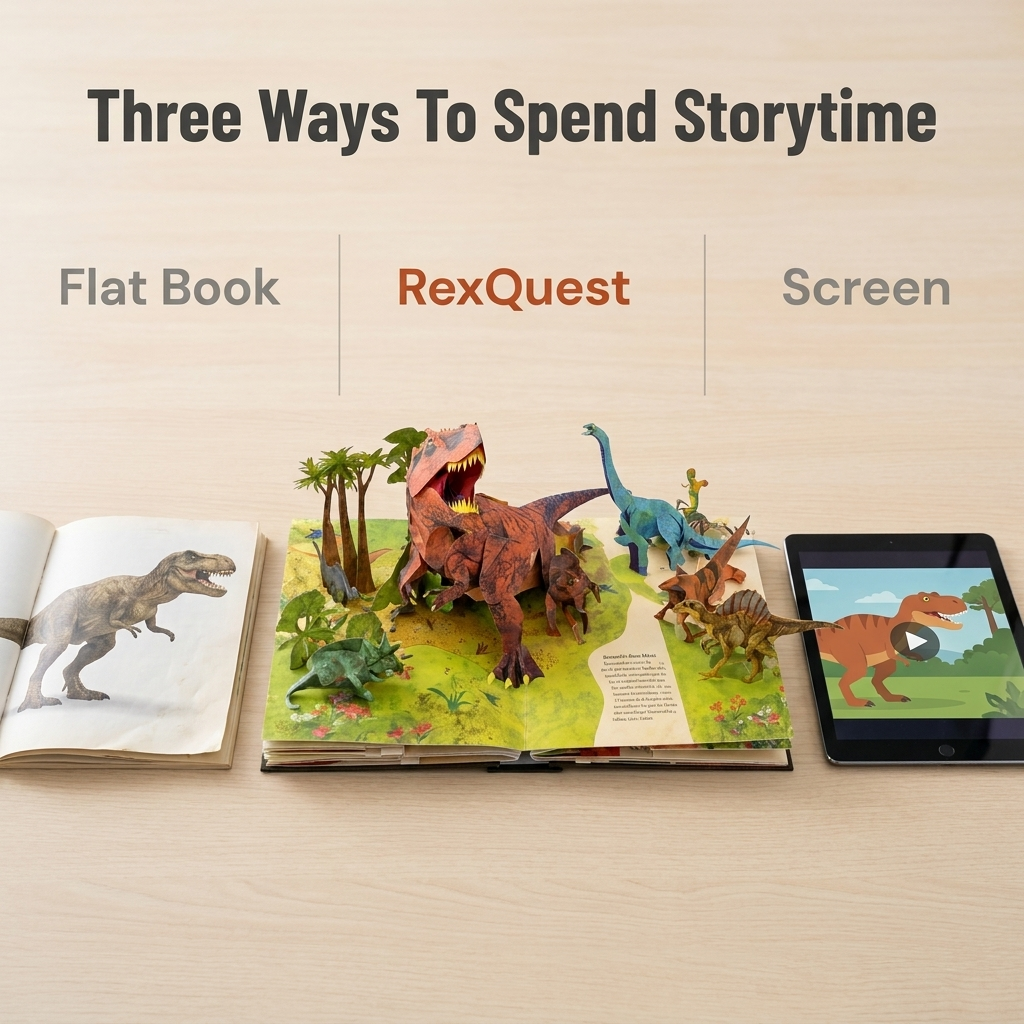 RexQuest™ — Get Your Dino-Obsessed Kid Reading Until The Book Falls Apart