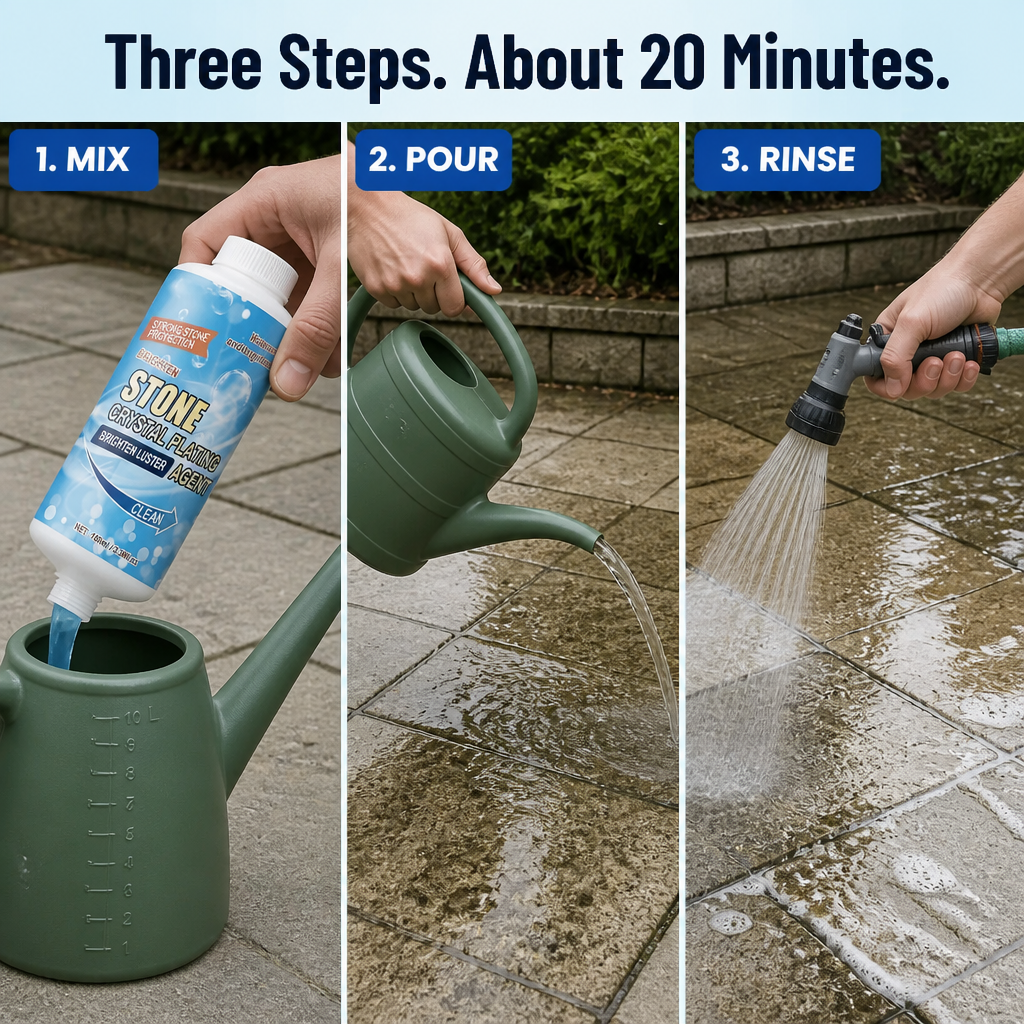 StoneVive™ — Pull Years of Patio Grime Out of Stone in One Rinse