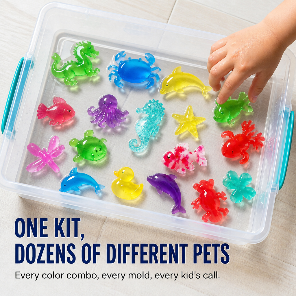 TactilGlow™ — Watch Colored Gel Turn Into Squishy 3D Water Pets
