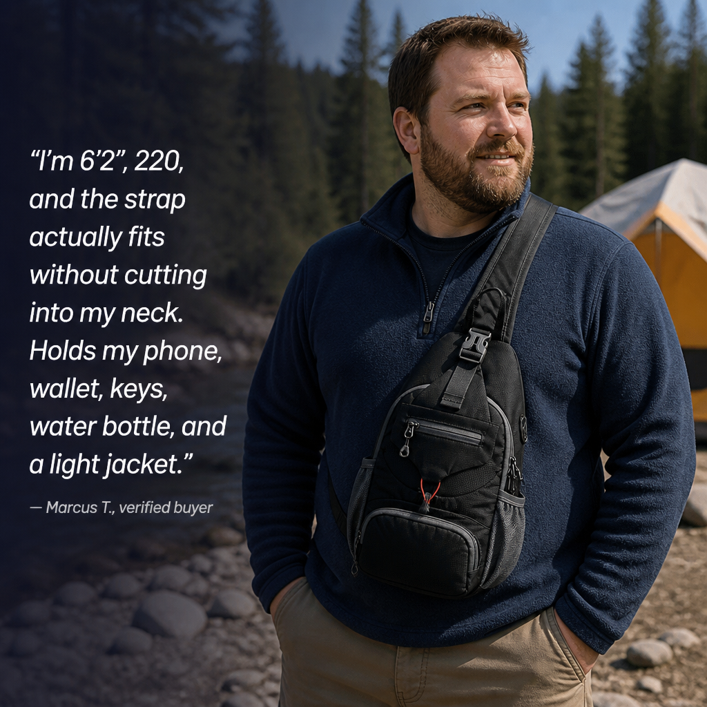 SmartPack™ — Carry Your Phone, Wallet & Water Bottle Without the Backpack Bulk