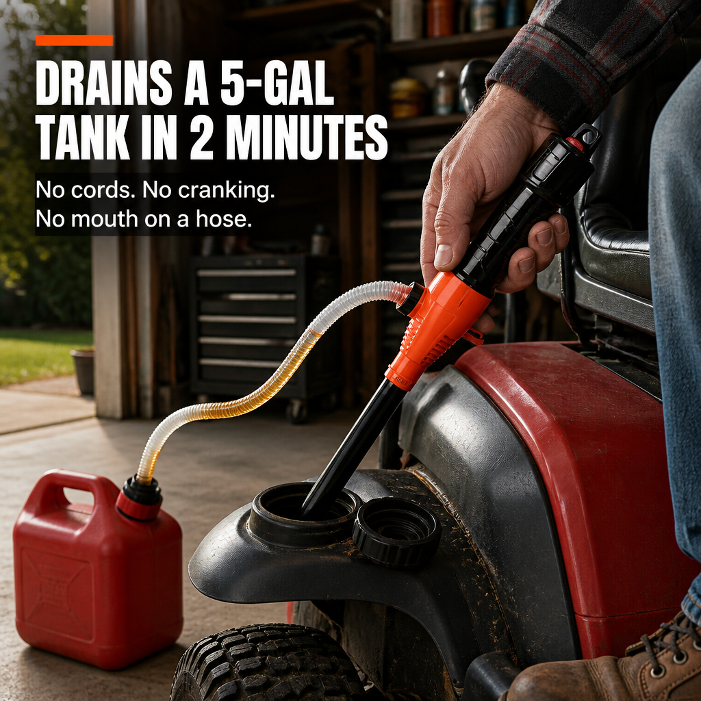 TurboFlow™ — Move Fuel, Water, or Oil Hands-Free at 2.2 Gallons a Minute