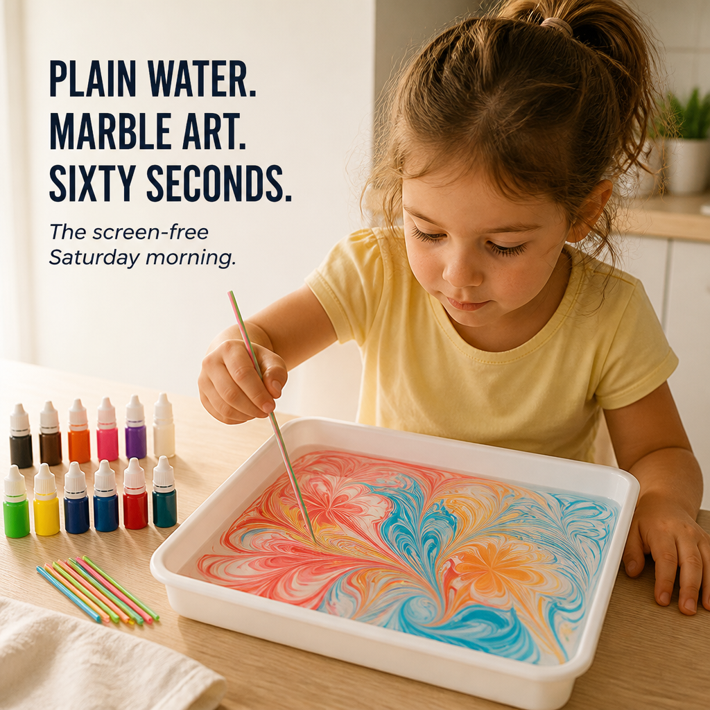 SplashForm™ — Turn Tap Water Into Marble Art Kids Lift, Dry, and Frame
