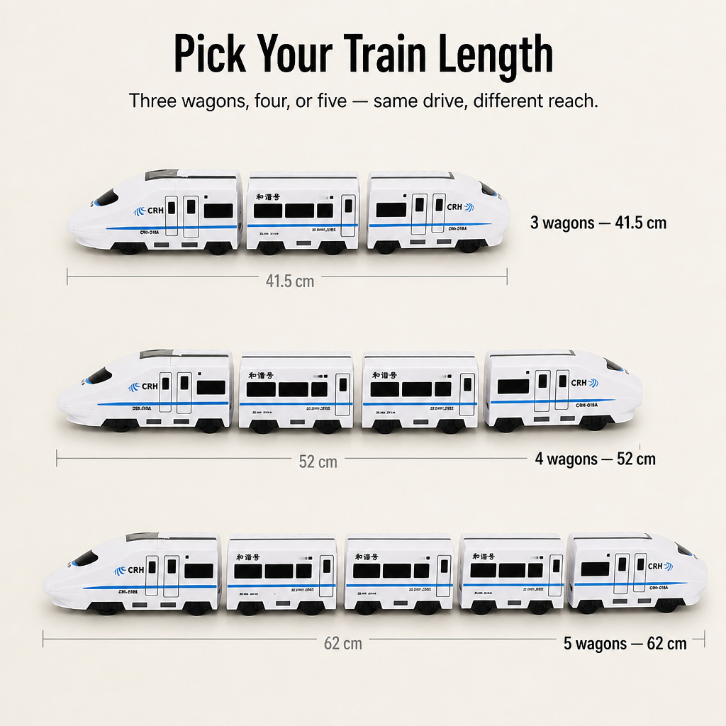 BrainBuzz Express™ — Race a Real-Looking Bullet Train Around Their Bedroom Floor
