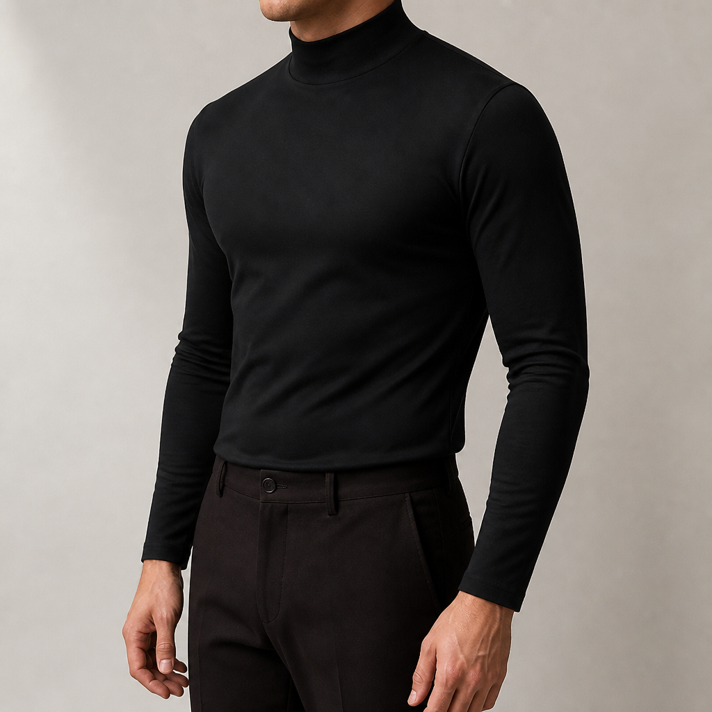 TitanFit™ – Sleek Slim Fit Mock Neck Long Sleeve Base Layer