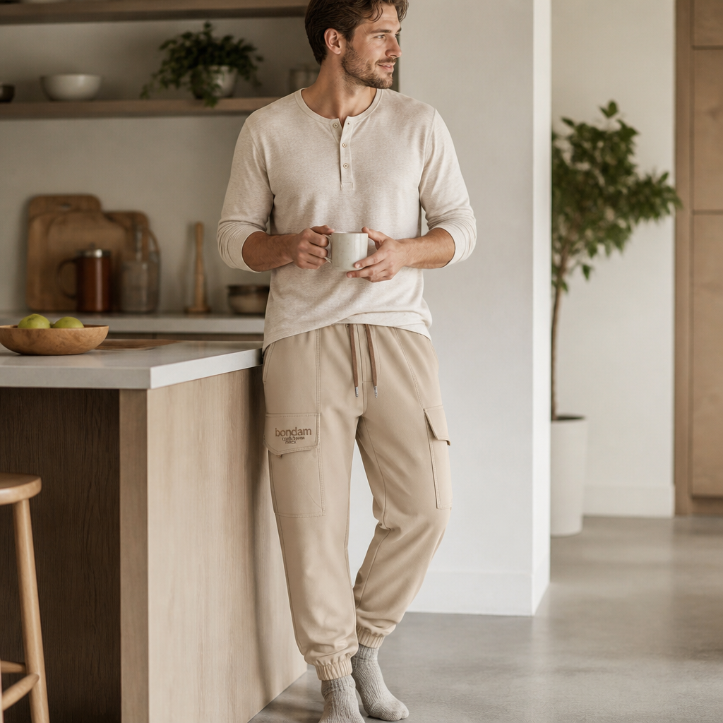 FitEase™ – Tapered Cargo Joggers with Elastic Drawstring Waist