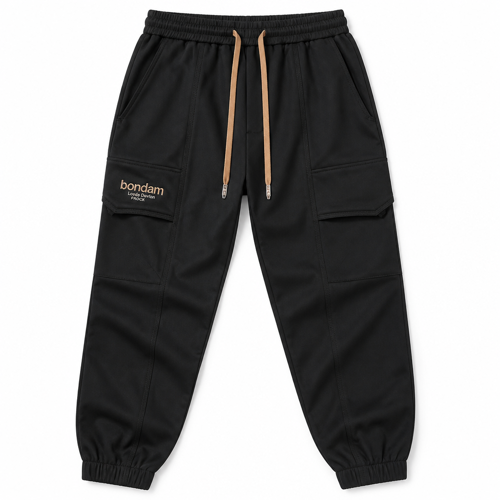 FitEase™ – Tapered Cargo Joggers with Elastic Drawstring Waist