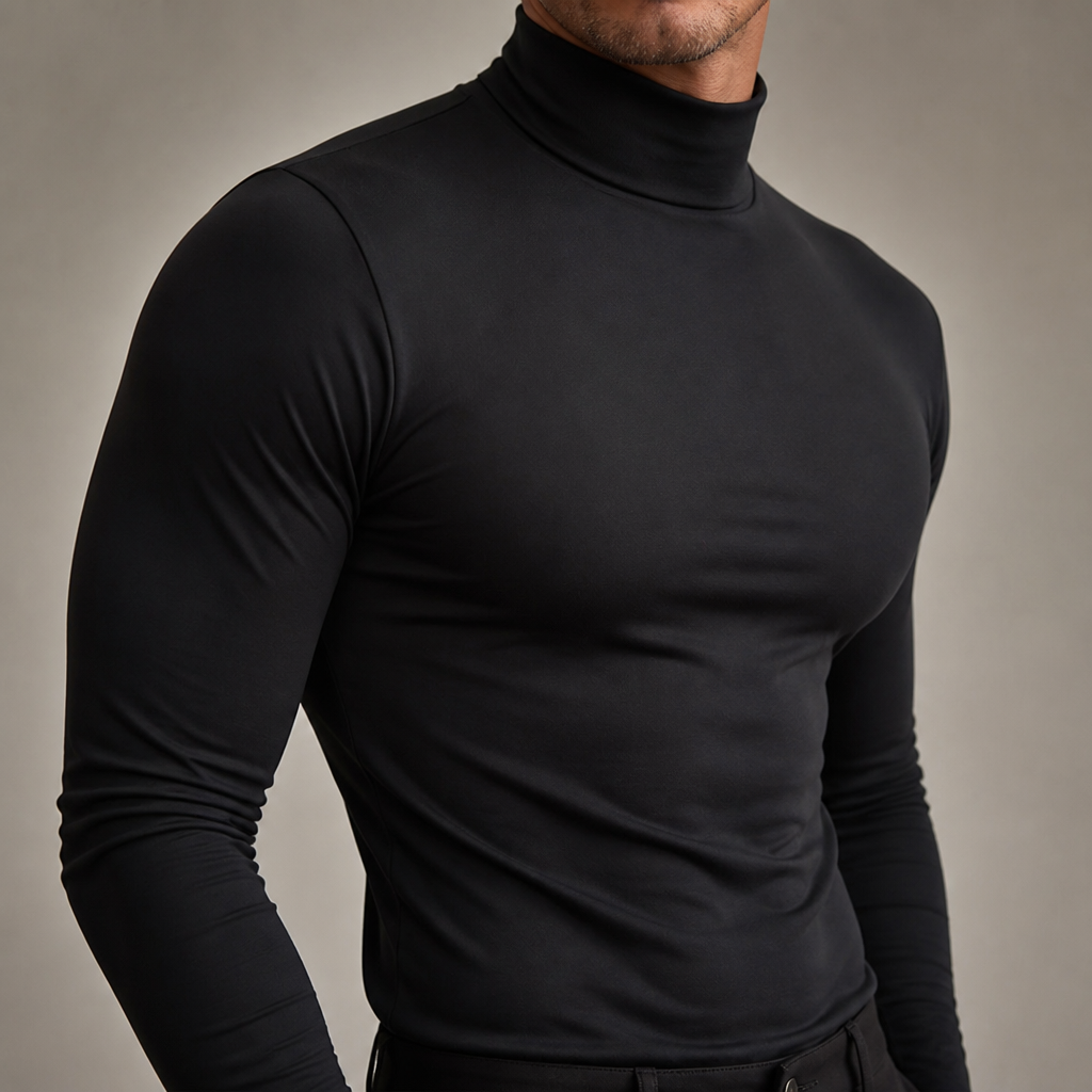 Marsilio™ – Slim-Fit Sculpting Mock Turtleneck for Men