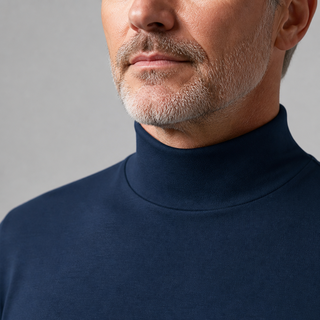 Marsilio™ – Slim-Fit Sculpting Mock Turtleneck for Men