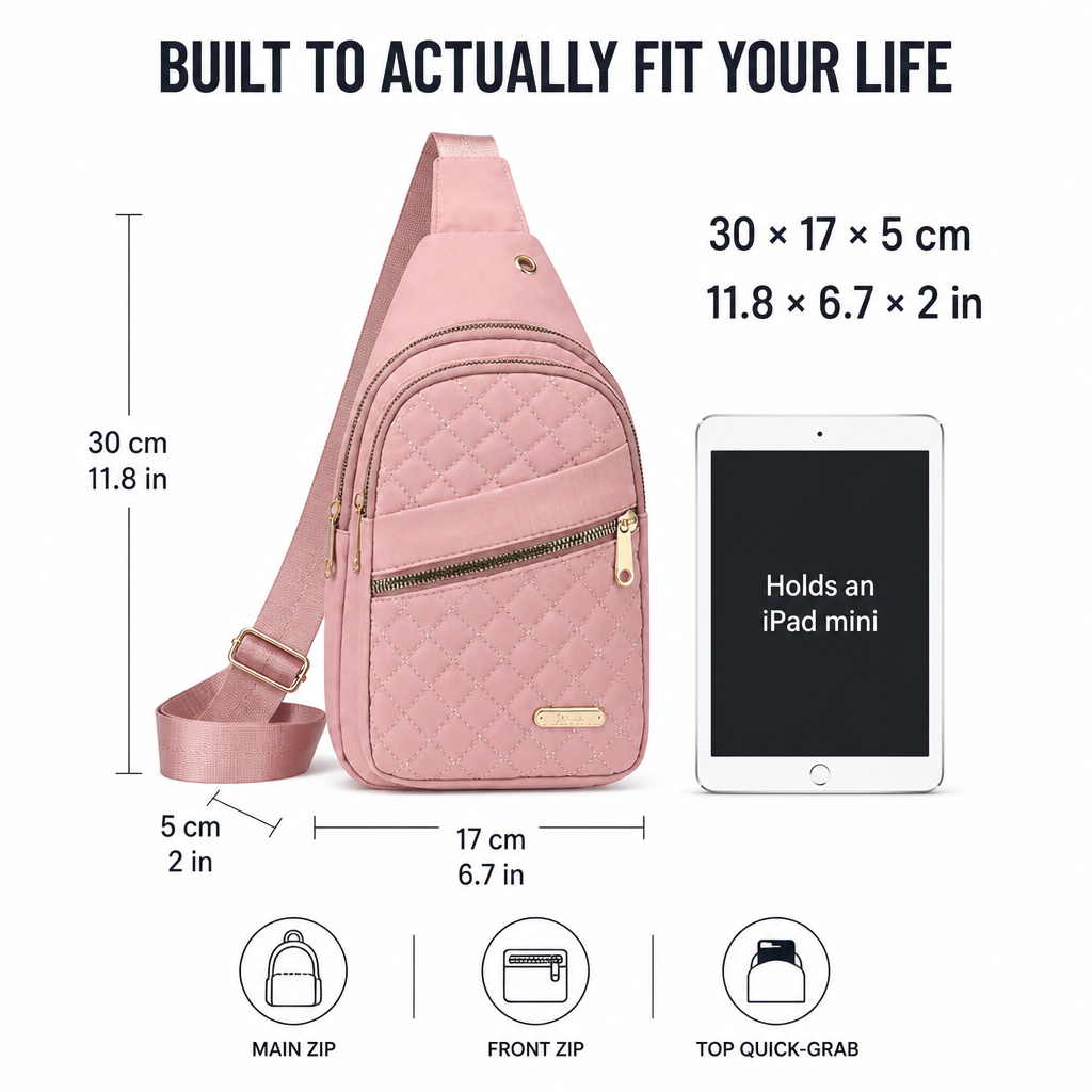VertaCarry™ — Ditch the Tote and Carry Your Day in Three Zip Pockets