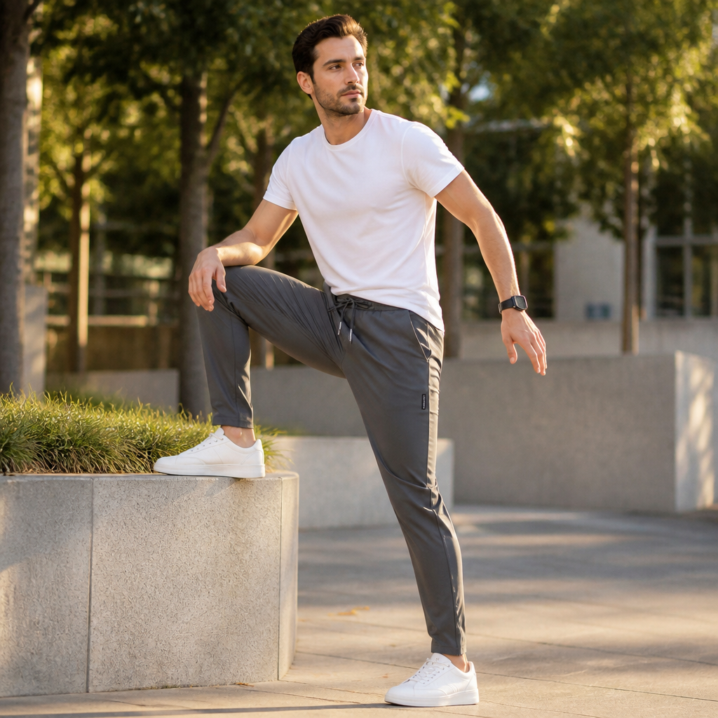 NovaEase™ – Lightweight Quick-Dry Stretch Pants with Tapered Leg