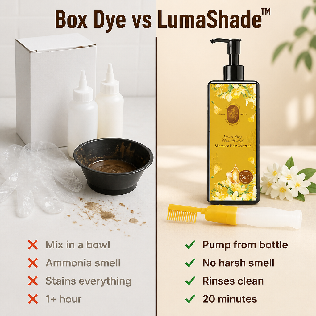 LumaShade™ — Wash Your Grays Away in 20 Minutes With Plant-Based Color