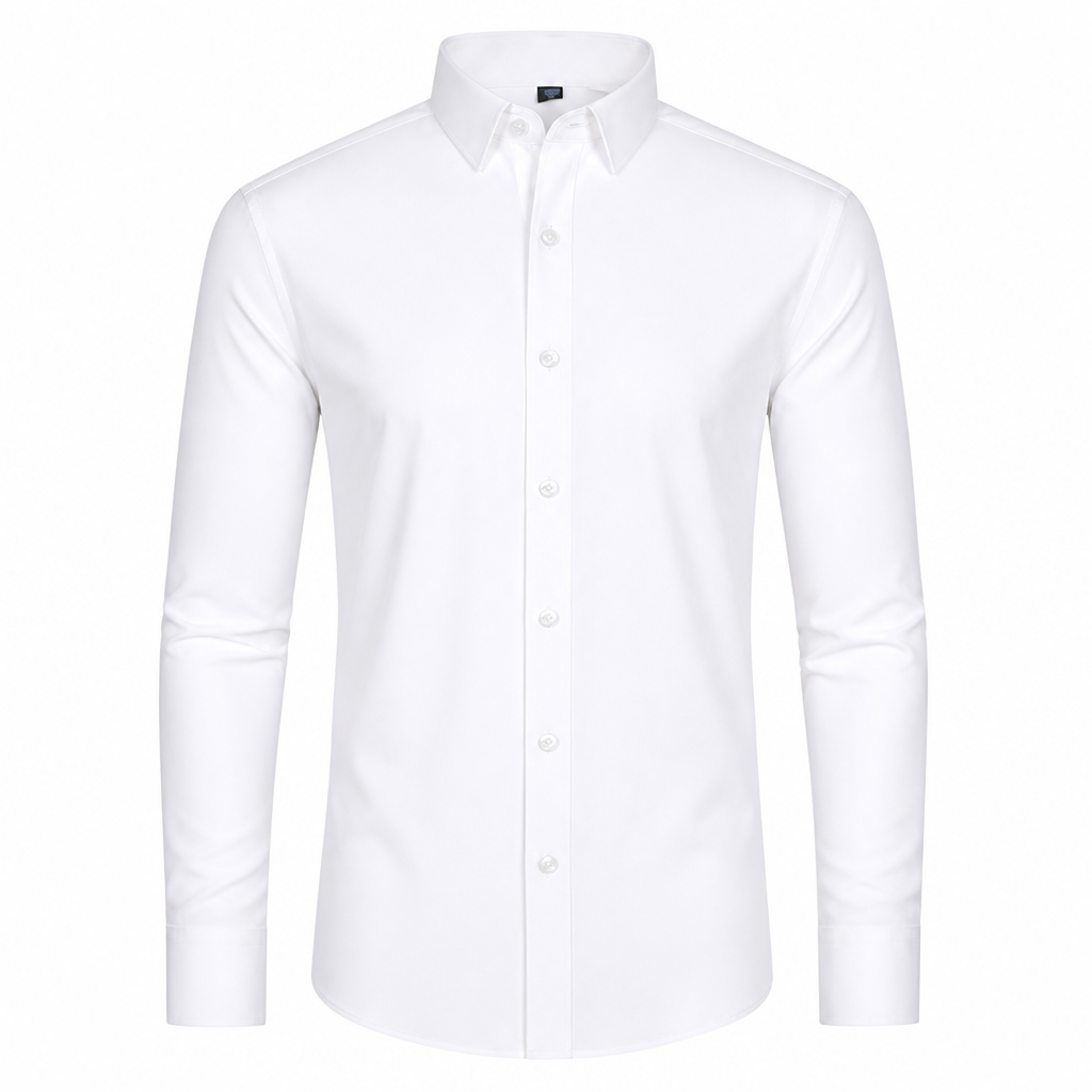 RevoStretch™ – Sleek Stretch Button-Down Shirt with Wrinkle-Free Silky Finish
