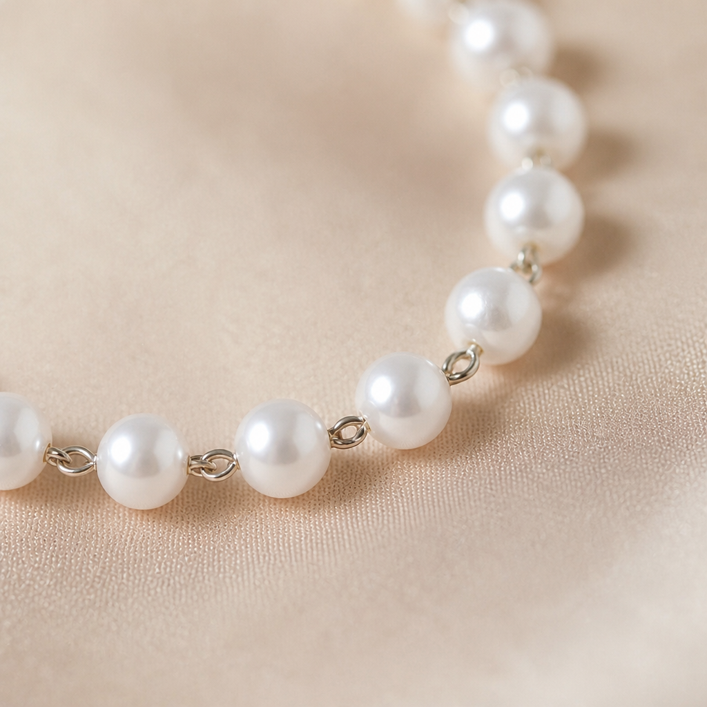 VitariaLuxe™ – Dainty Layered Pearl Necklace with Pendant Drop