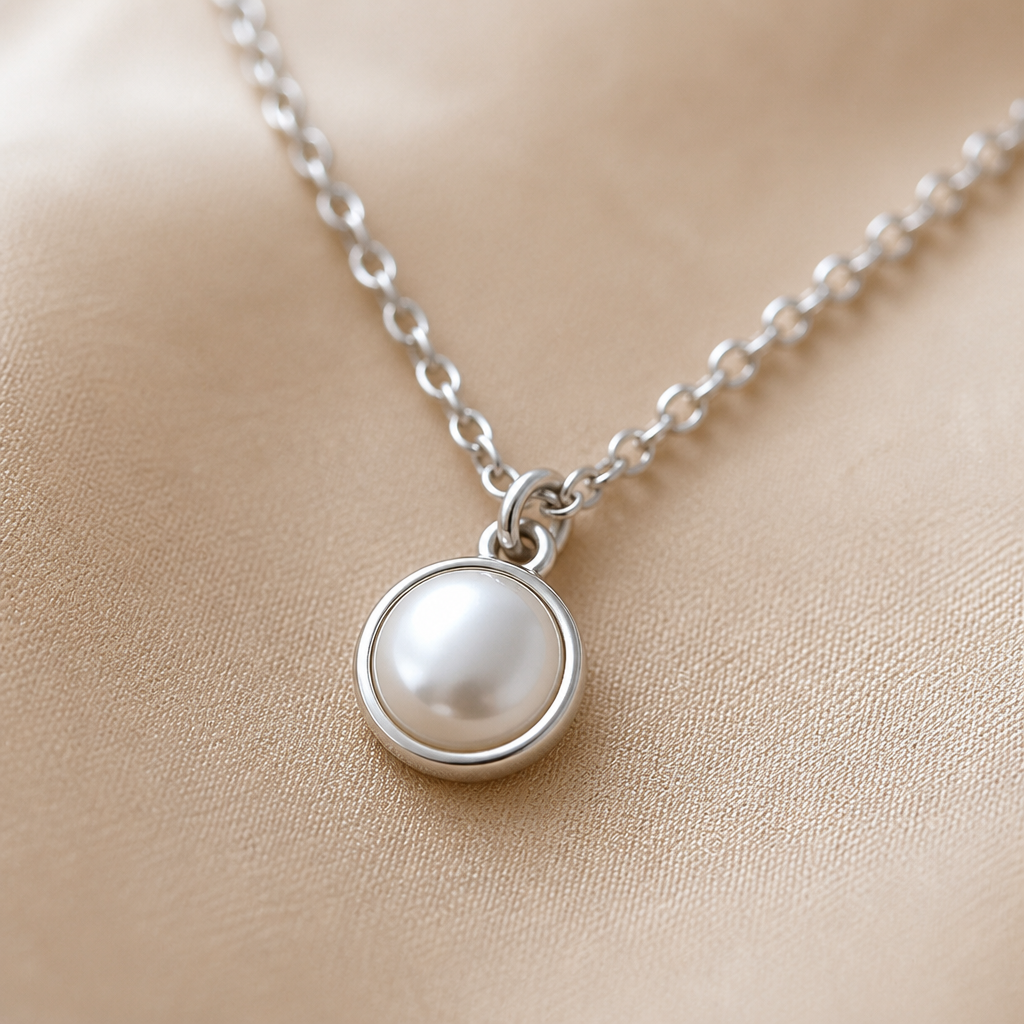 VitariaLuxe™ – Dainty Layered Pearl Necklace with Pendant Drop