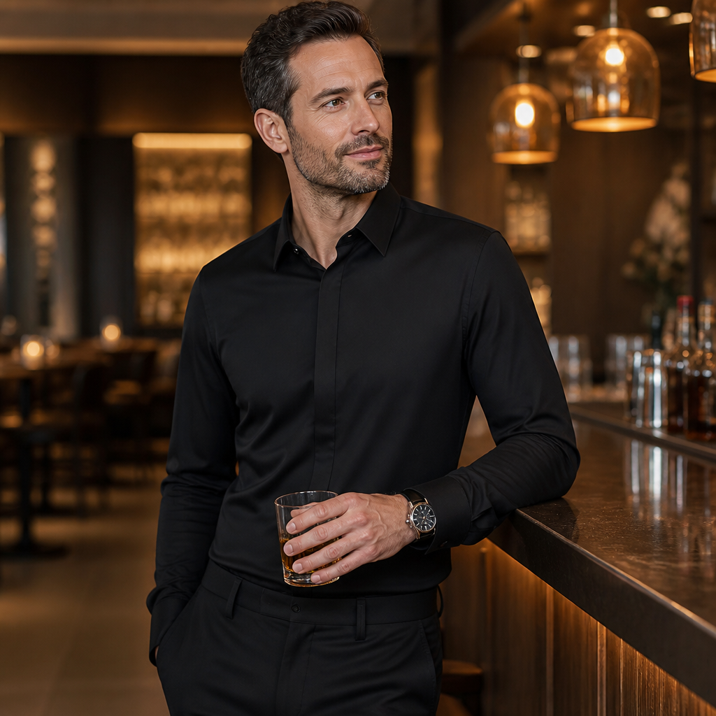 Maxton™ – Slim-Fit Wrinkle-Free Dress Shirt with 4-Way Stretch