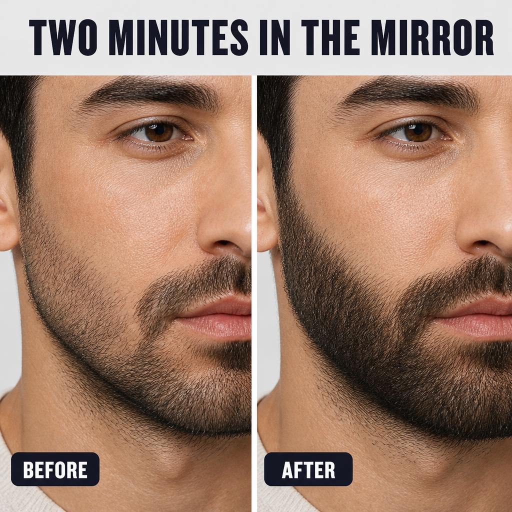 BrowAura™ — Fill Patchy Beard Spots in Seconds With Four Hair-Stroke Tips