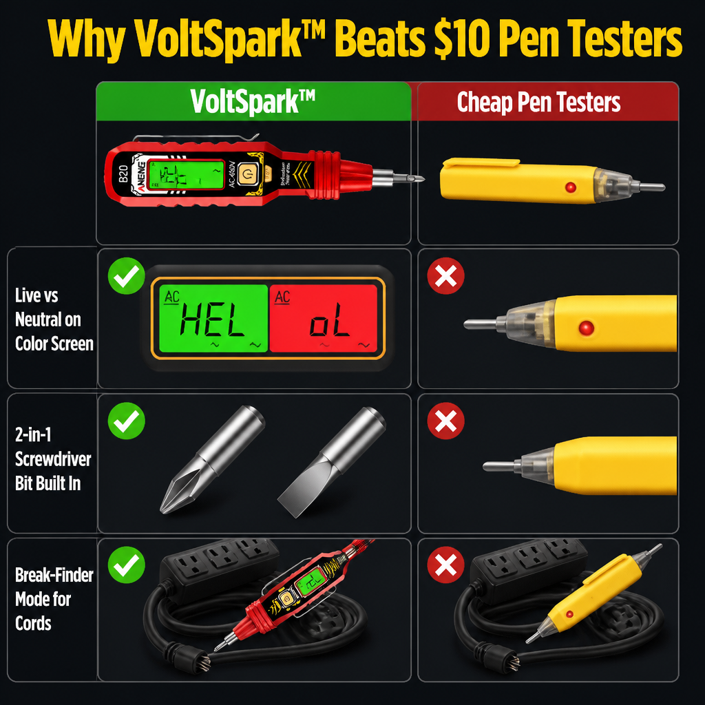 VoltSpark™ — Spot Live Wires Without Touching Them in Two Seconds