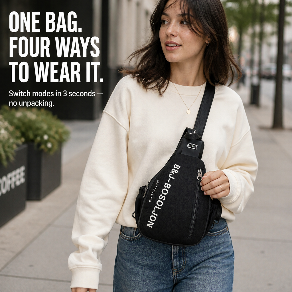 VersaFlow™ — Switch From Backpack to Sling in 3 Seconds Flat