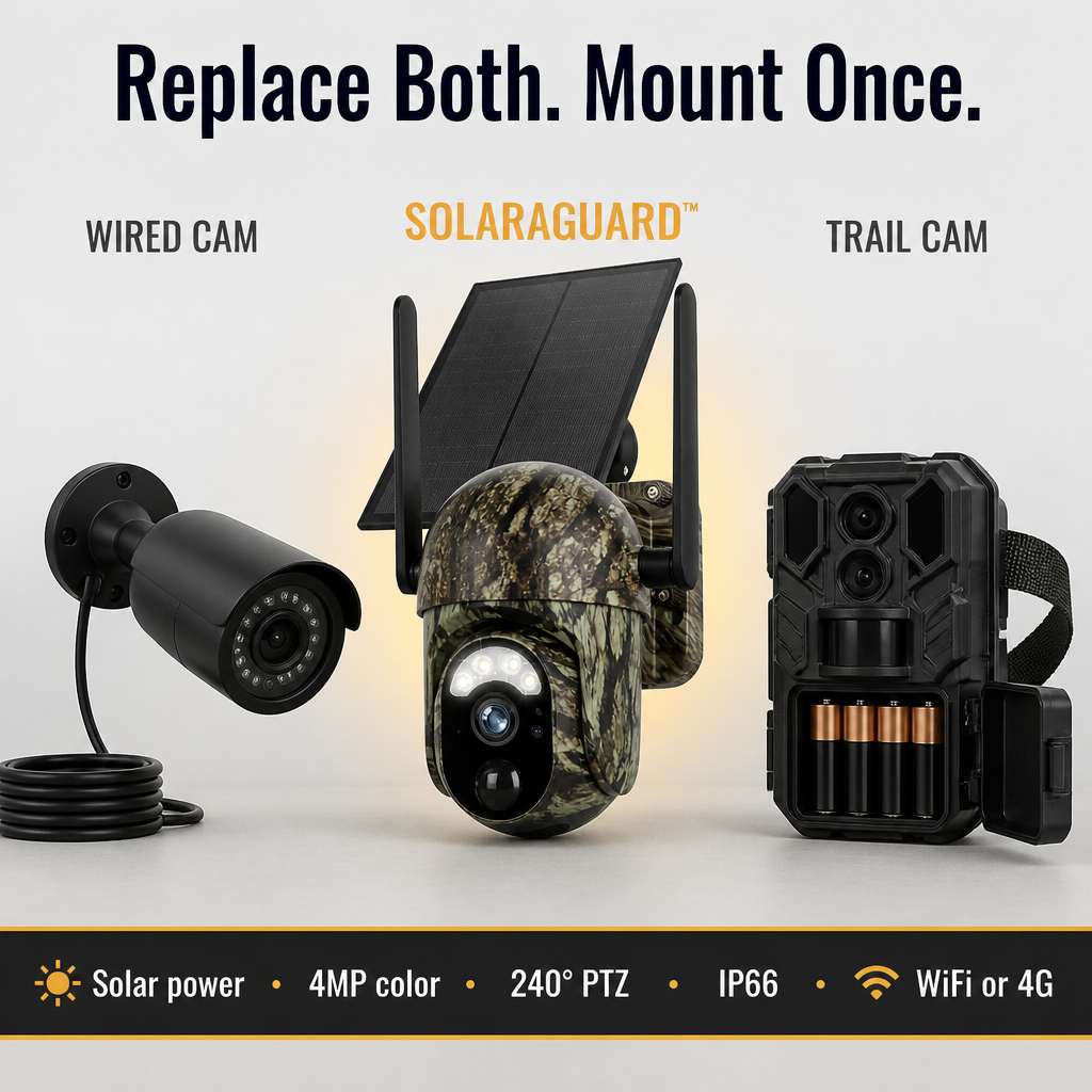 SolaraGuard™ — Patrol Your Property Day and Night Without Wires or Battery Swaps