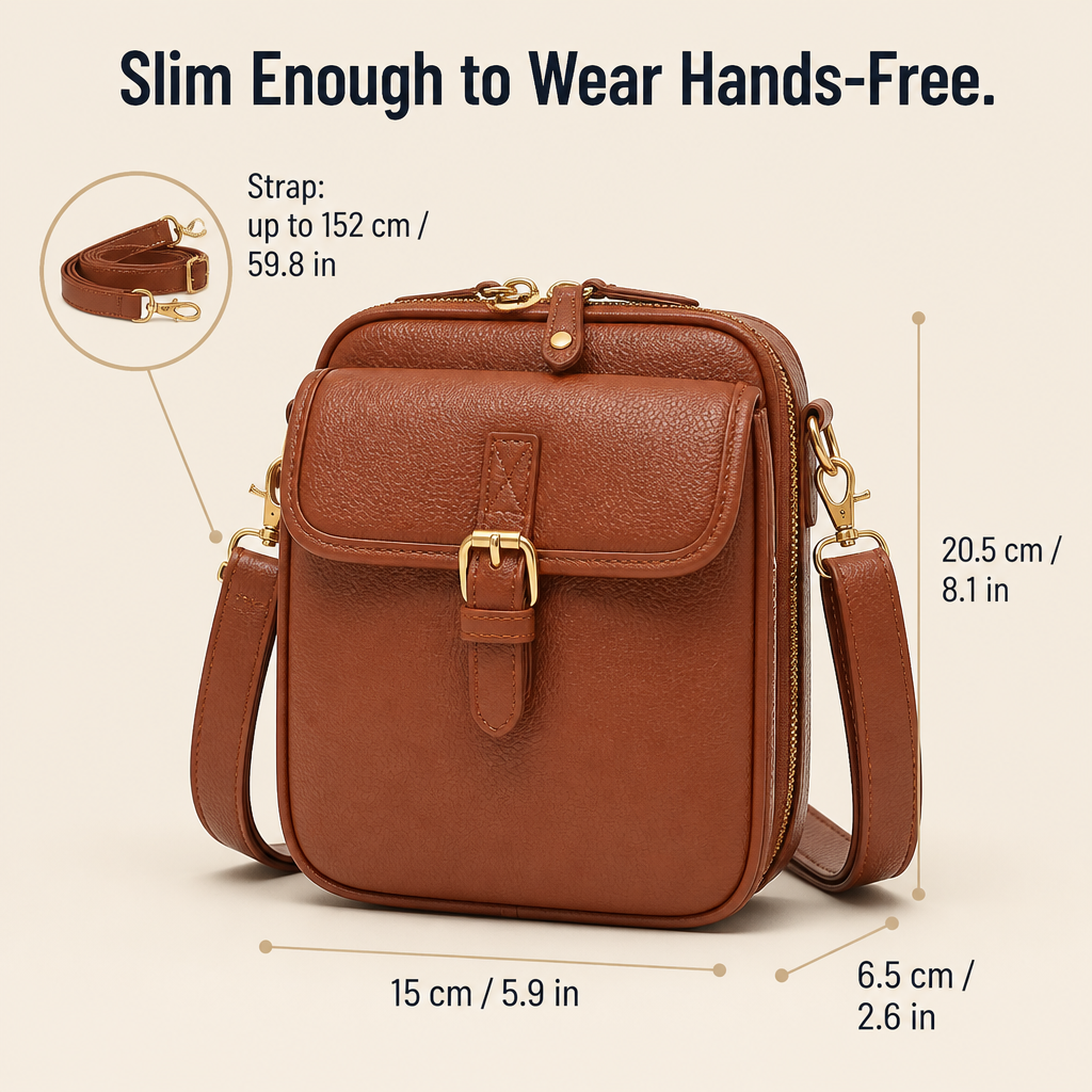VeroCraft™ — Carry Phone, Cards & Daily Essentials in One Slim Crossbody