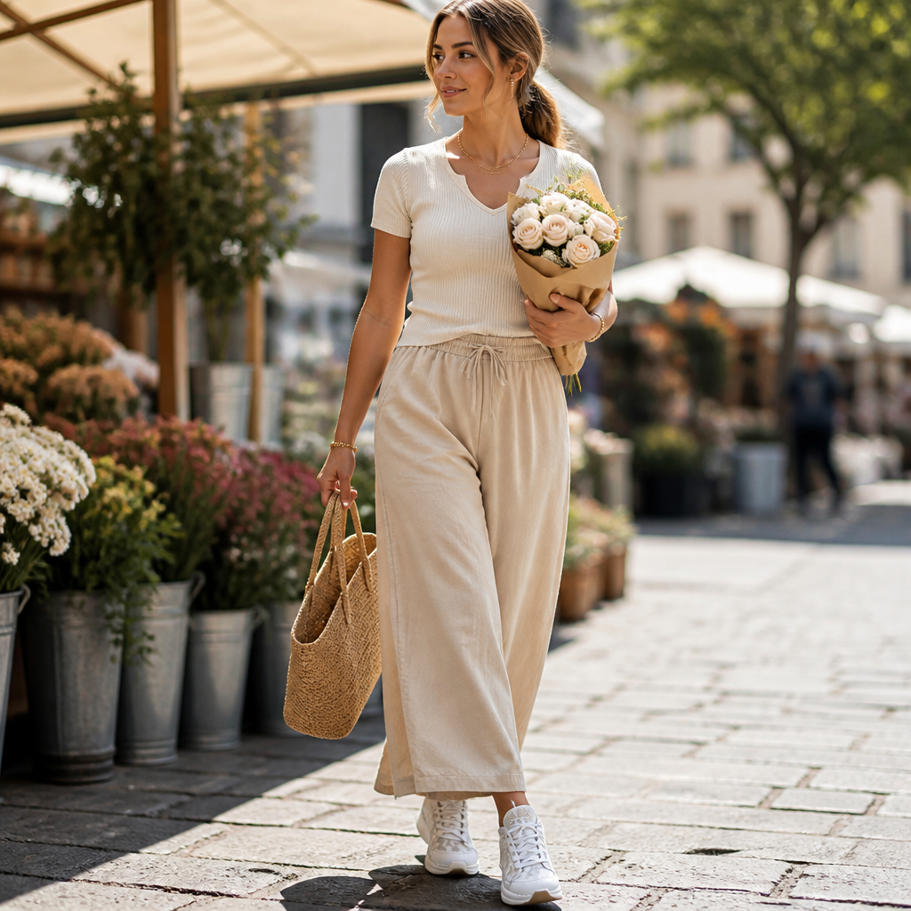 LunaStride™ – Floral Lace Mesh Platform Sneakers in White
