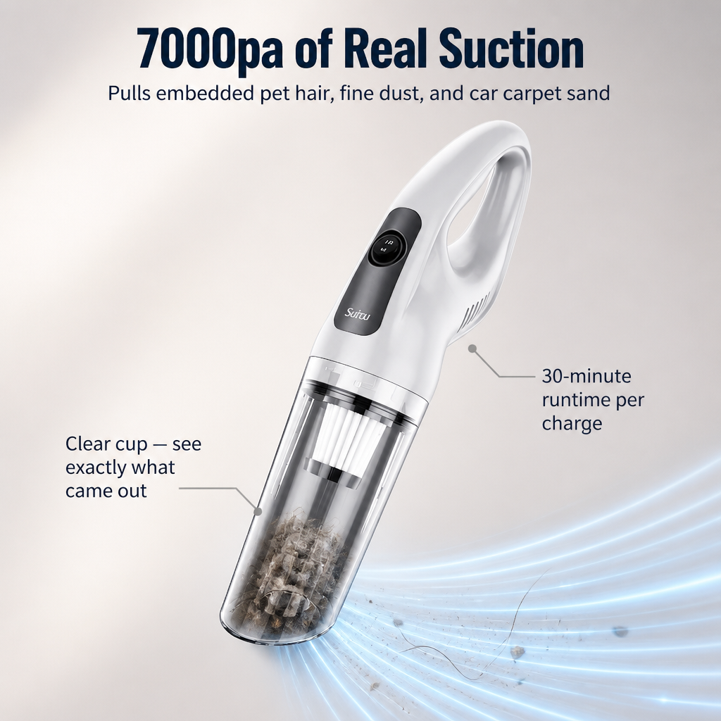 SparkBlitz™ — Pull Crumbs, Pet Hair and Dust From Every Corner Cordlessly