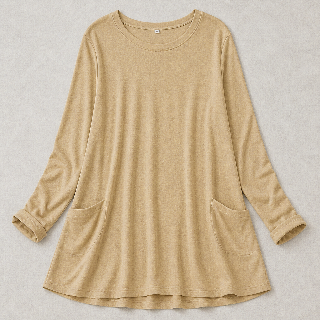 ElevéaComfort™ – Relaxed Oversized Tunic with Side Pockets