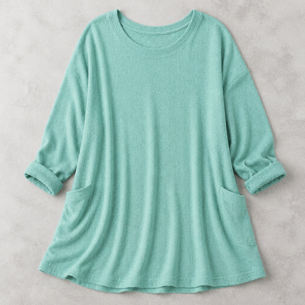 ElevéaComfort™ – Relaxed Oversized Tunic with Side Pockets
