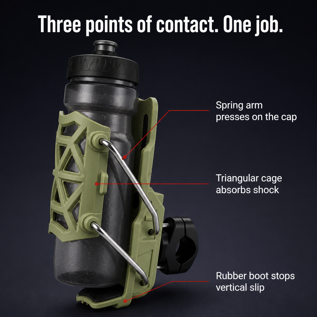 VeloGrip™ — Lock Your Bottle Down So It Stops Bouncing Out on Bumps