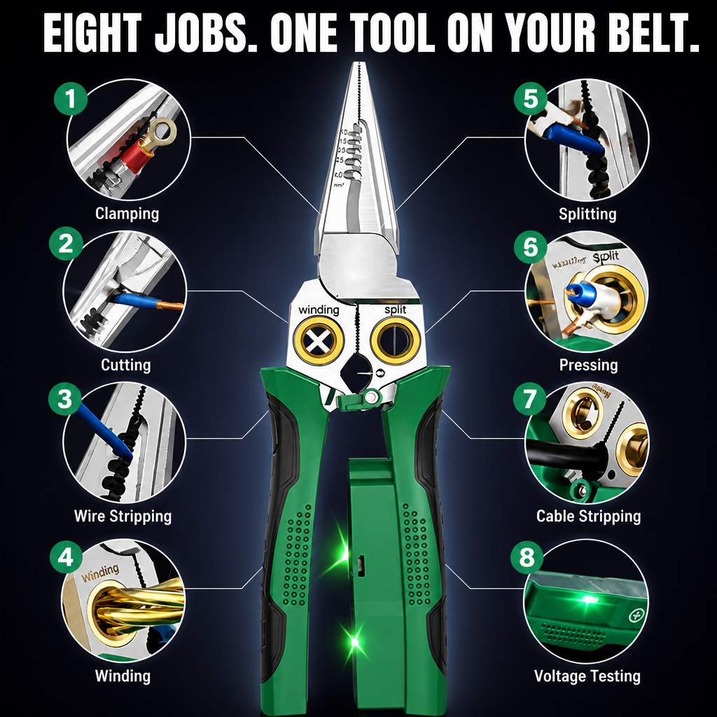 VoltEdge™ — Strip, Cut & Test Live Wires Without Switching Tools