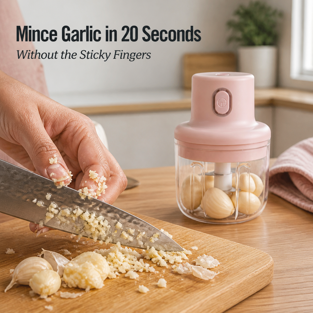 TurboSlice™ — Mince Garlic, Onion & Ginger in 20 Seconds Flat