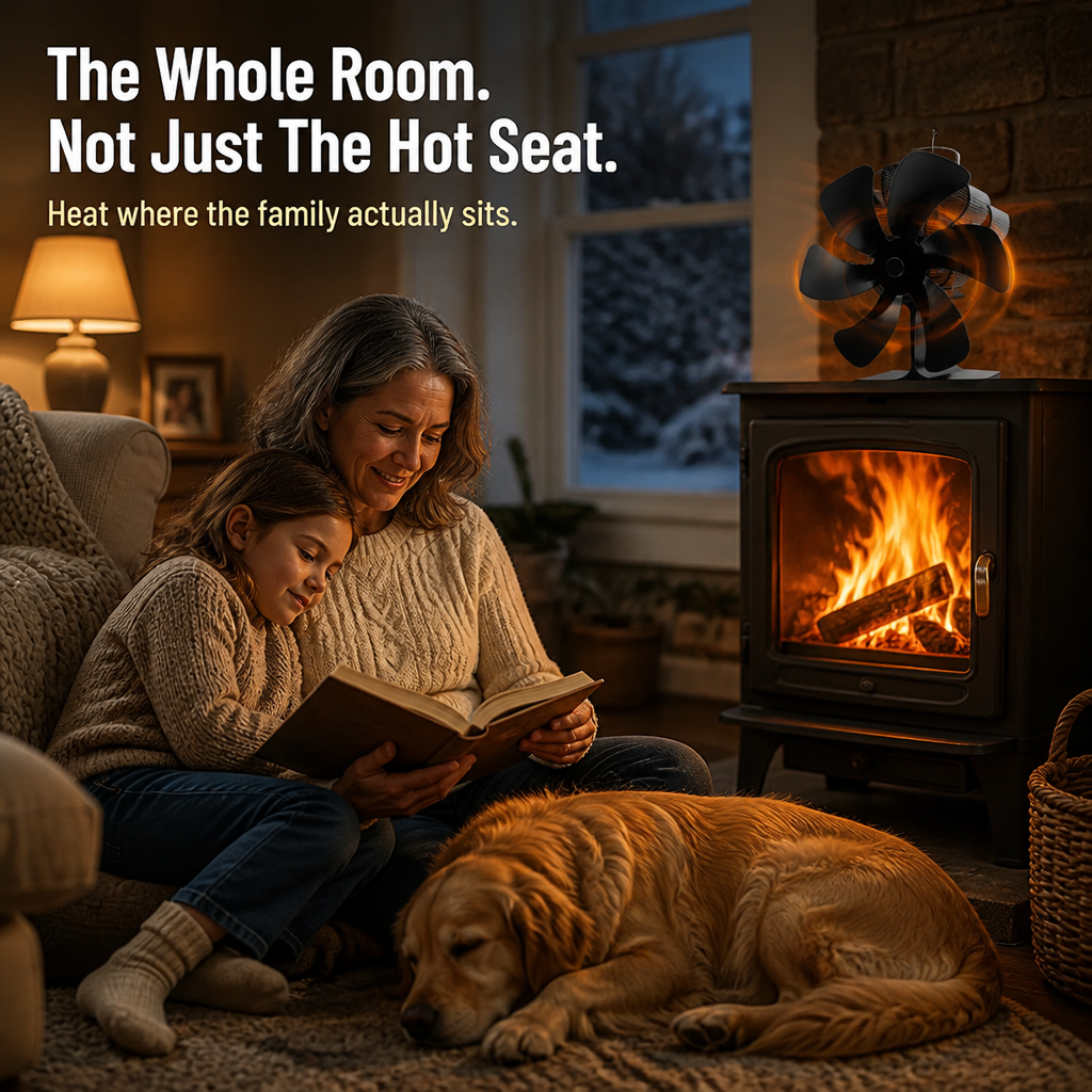 PulsaHeat™ — Push Wood Stove Heat To Every Cold Corner Of Your Room