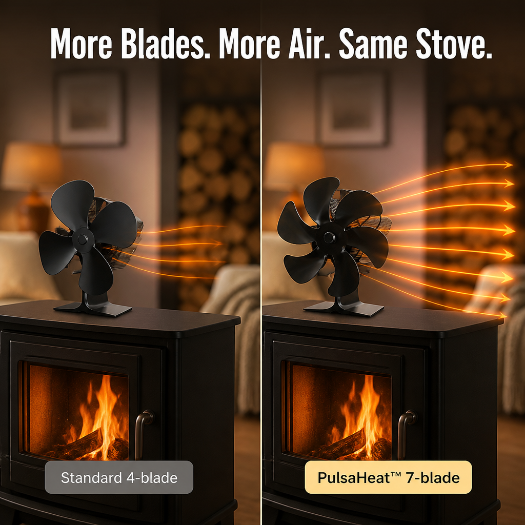 PulsaHeat™ — Push Wood Stove Heat To Every Cold Corner Of Your Room